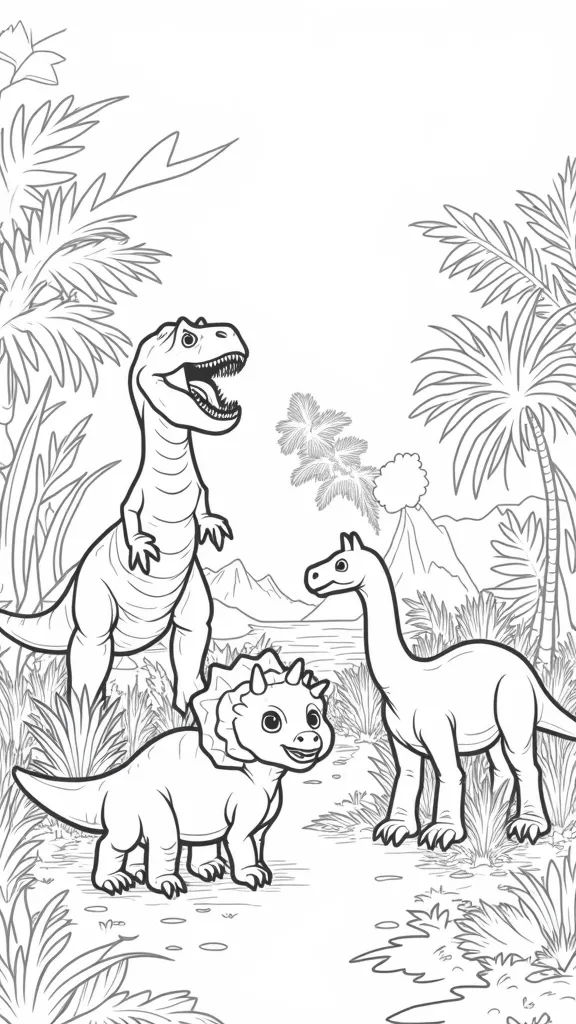 jurassic coloring pages